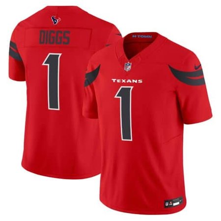 Men's Nike Stefon Diggs Red Houston Texans Vapor F.U.S.E. Limited Jersey